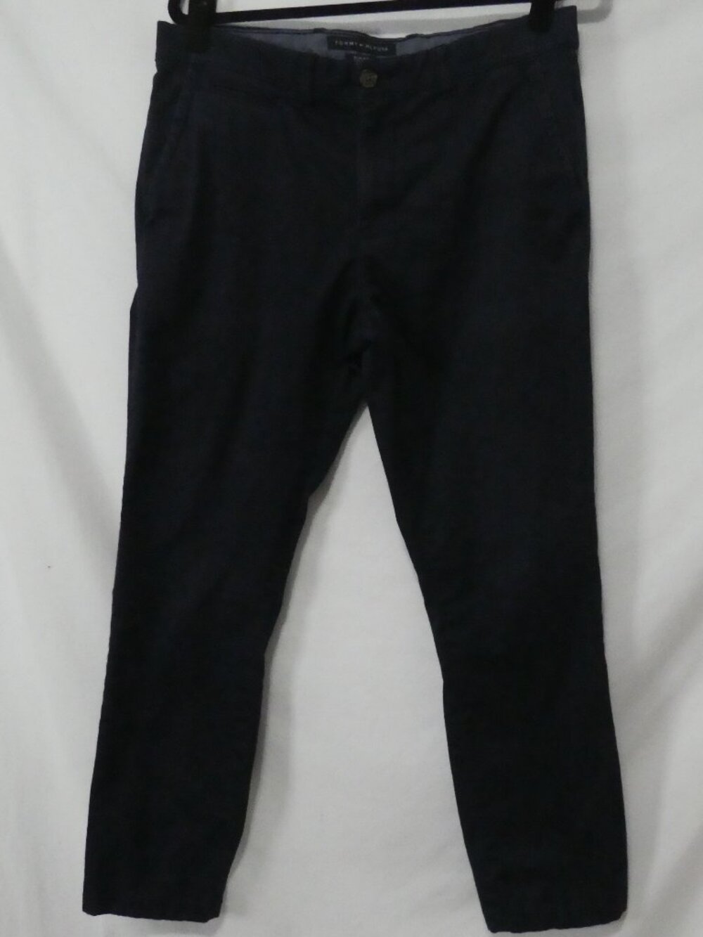 TOMMY HILFIGER Slim Fit Men's Cotton Chino Pants Navy Blue - size 33x30